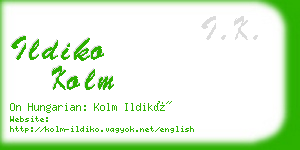 ildiko kolm business card